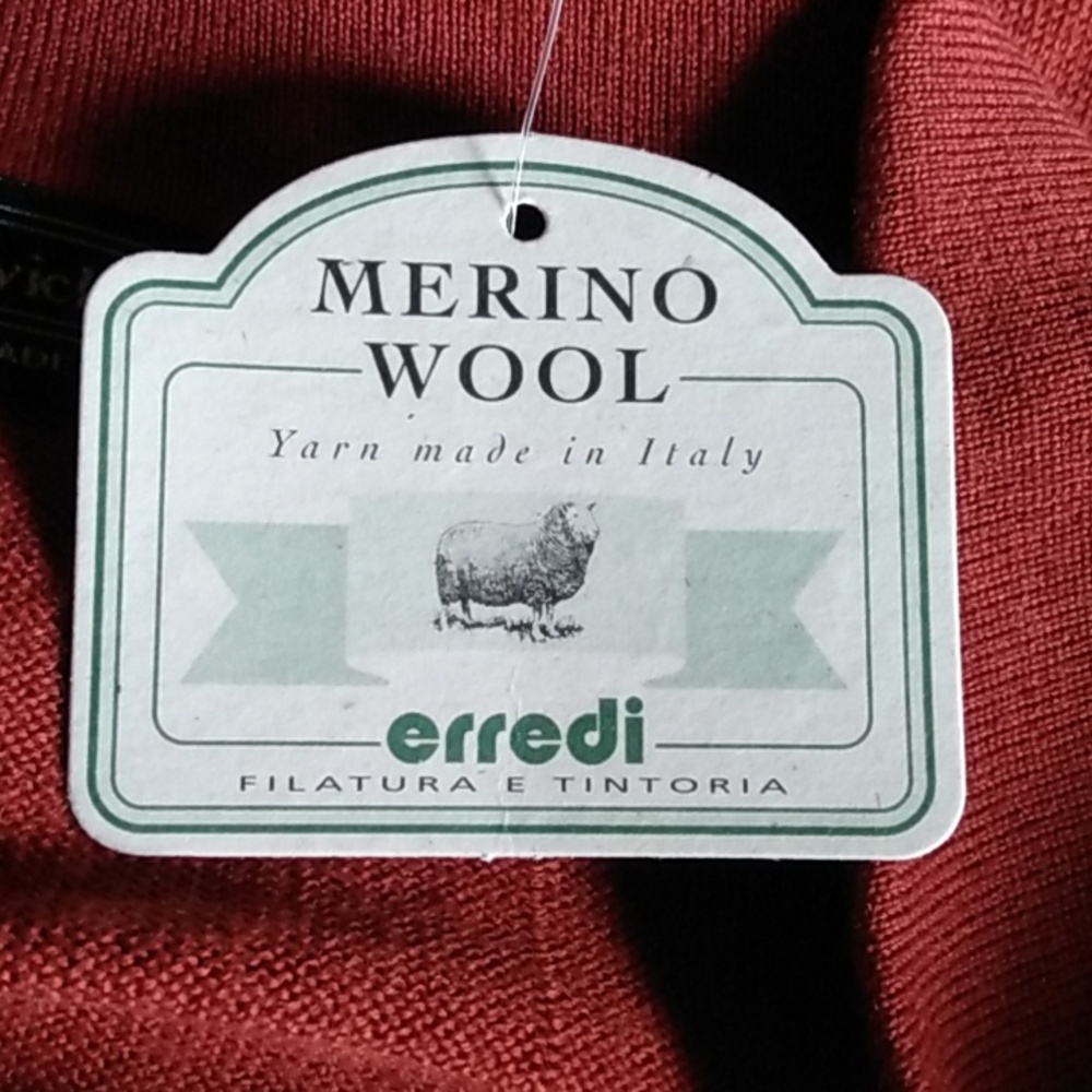 NWT Preswick & Moore Merino Wool Blend Sweater Size Medium Rust - Picture 6 of 8